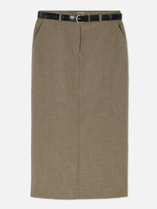 Jupe Crayon Mi-longue Taille Haute