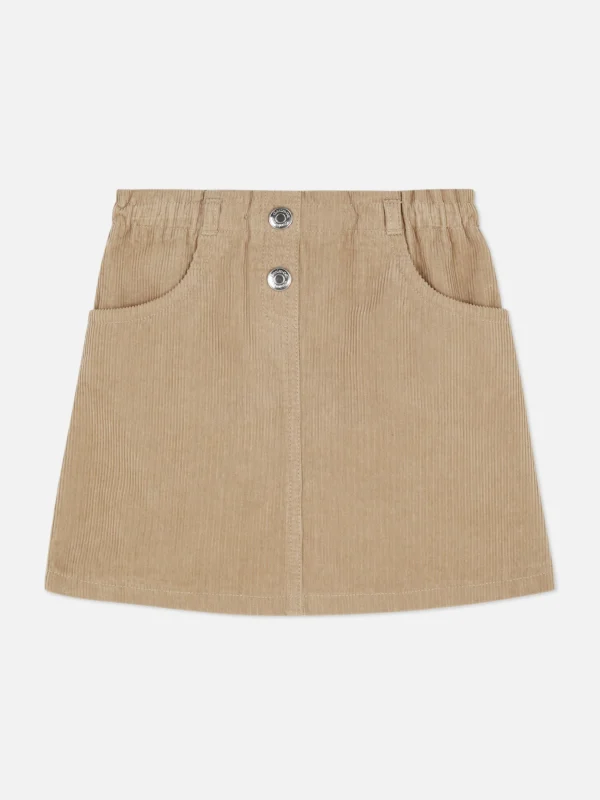 Jupe En Velours Côtelé à Poche