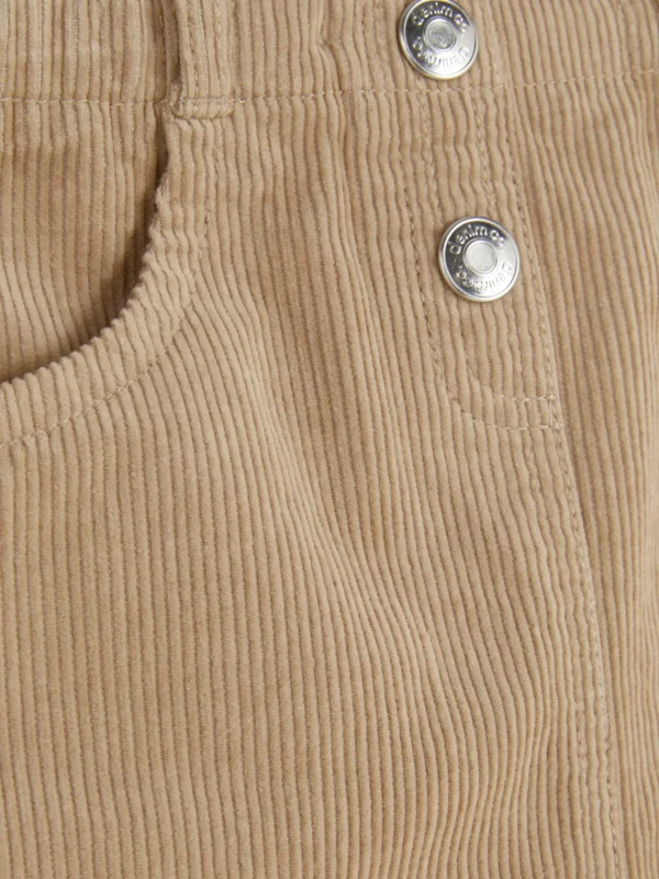 Jupe En Velours Côtelé à Poche