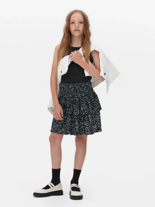 Jupe Florale à Superpositions