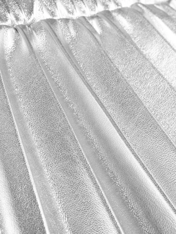 Jupe Plissée Métallisée