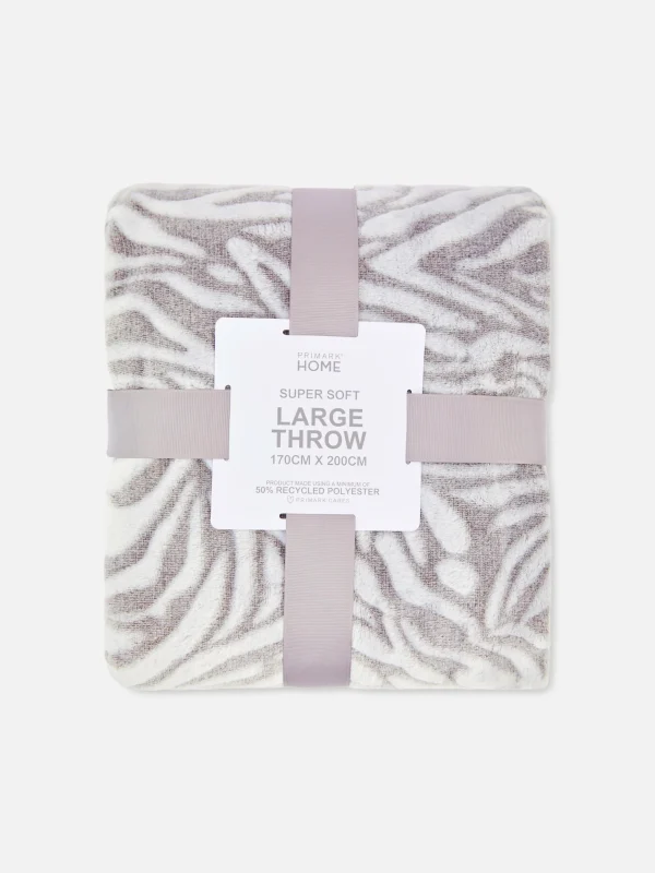 Large Couverture à Imprimé Zèbre