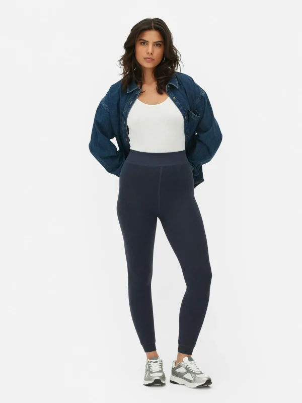 Legging Effet Denim Doublé De Velours Duveteux