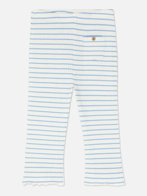 Legging évasé Côtelé à Rayures