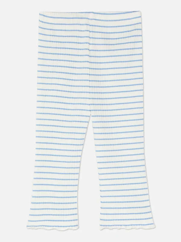 Legging évasé Côtelé à Rayures