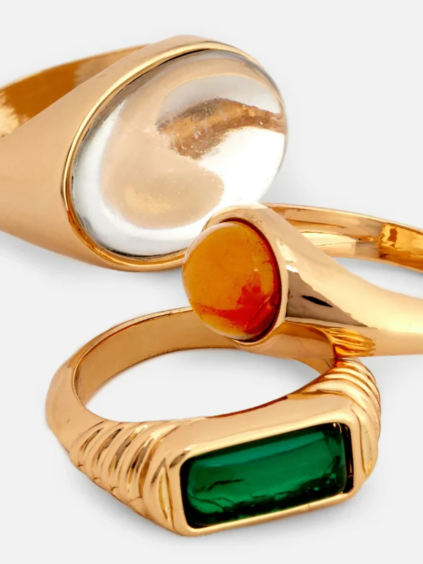 Lot De 3 Bagues épaisses à Fausses Gemmes Rita Ora