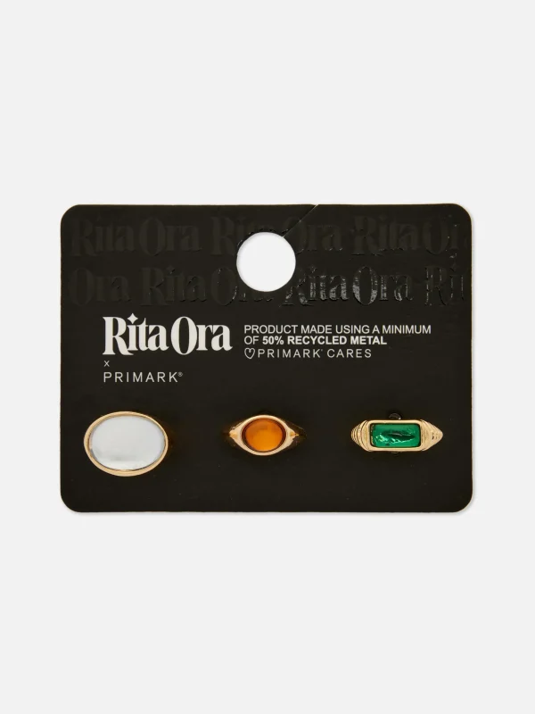 Lot De 3 Bagues épaisses à Fausses Gemmes Rita Ora