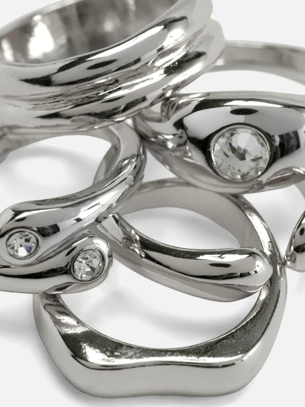 Lot De 5 Bagues épaisses Mélangées