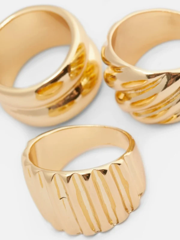 Lot De 3 Bagues épaisses Mélangées