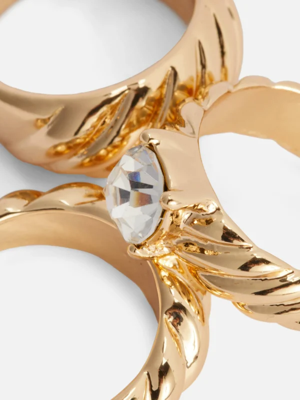 Lot De 3 Bagues Striées à Superposer Rita Ora