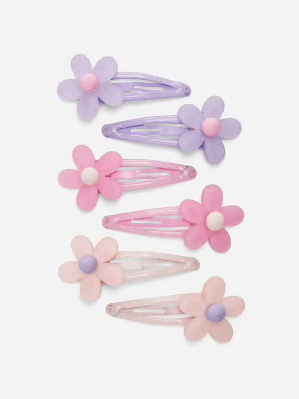 Lot De 6 Barrettes à Fleurs