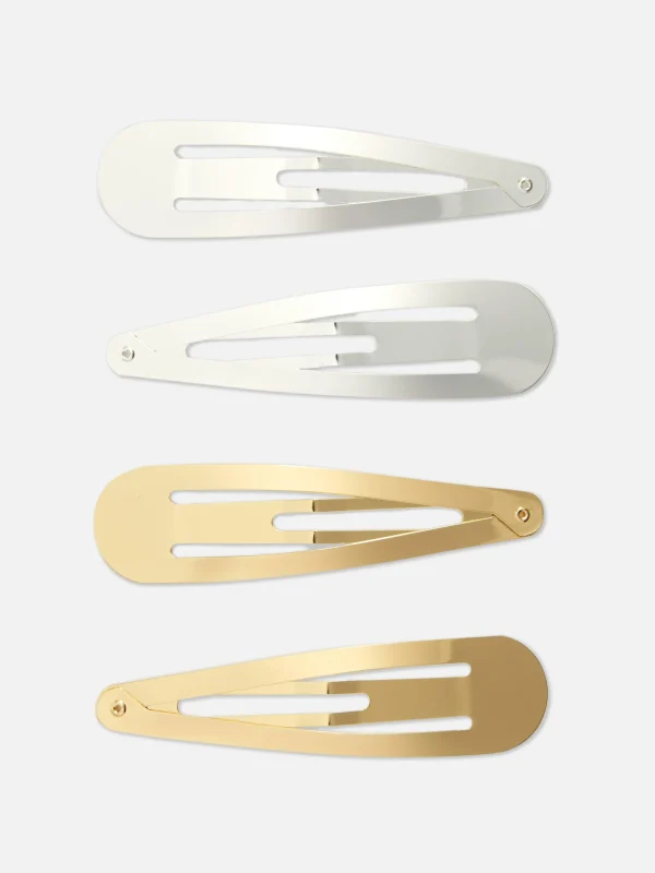 Lot De 4 Barrettes En Métal