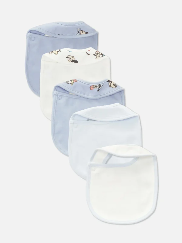 Lot De 5 Bavoirs Disney Mickey Mouse & Co.