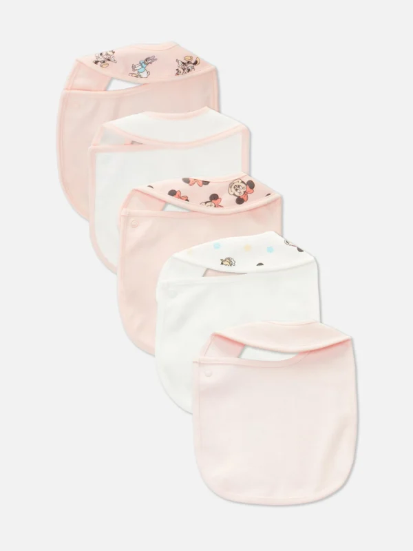 Lot De 5 Bavoirs Disney Minnie Mouse Et Daisy Duck