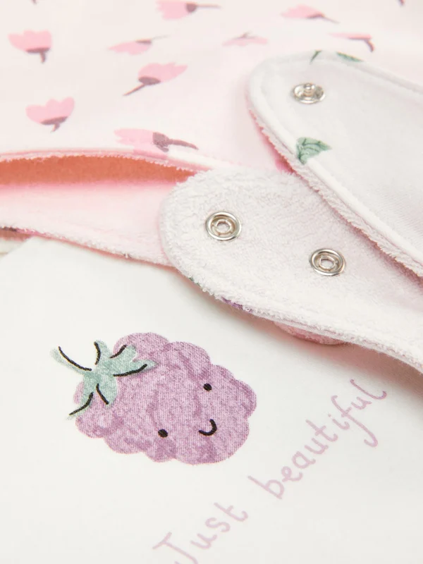 Lot De 3 Bavoirs Façon Bandana à Motif Fruits Rouges