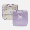 Lot De 2 Bavoirs Licorne Tour De Cou