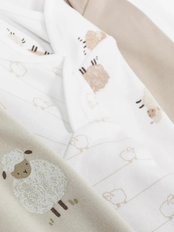 Lot De 5 Bodys à Manches Longues à Motif Mouton