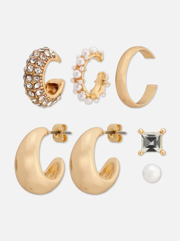 Lot De 6 Boucles D'oreilles à Fausses Perles