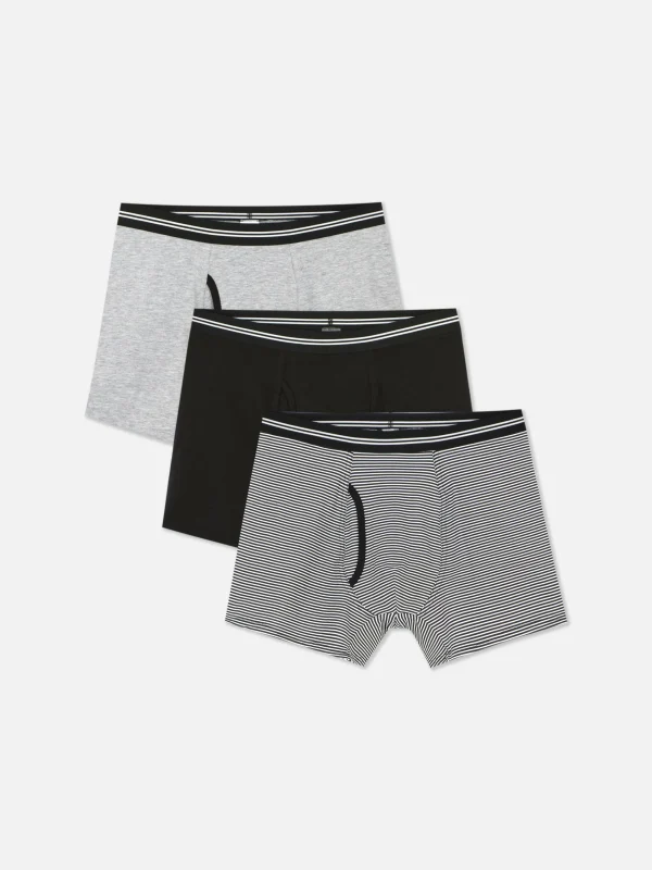 Lot De 3 Boxers à Taille Rayée