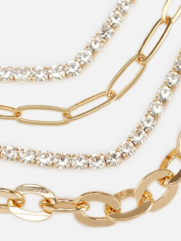 Lot De 4 Bracelets Chaîne à Strass