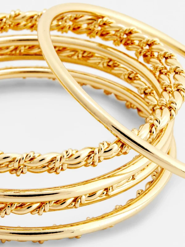 Lot De 8 Bracelets Joncs Texturés