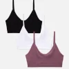 Lot De 3 Brassières Caraco Courtes Sans Couture