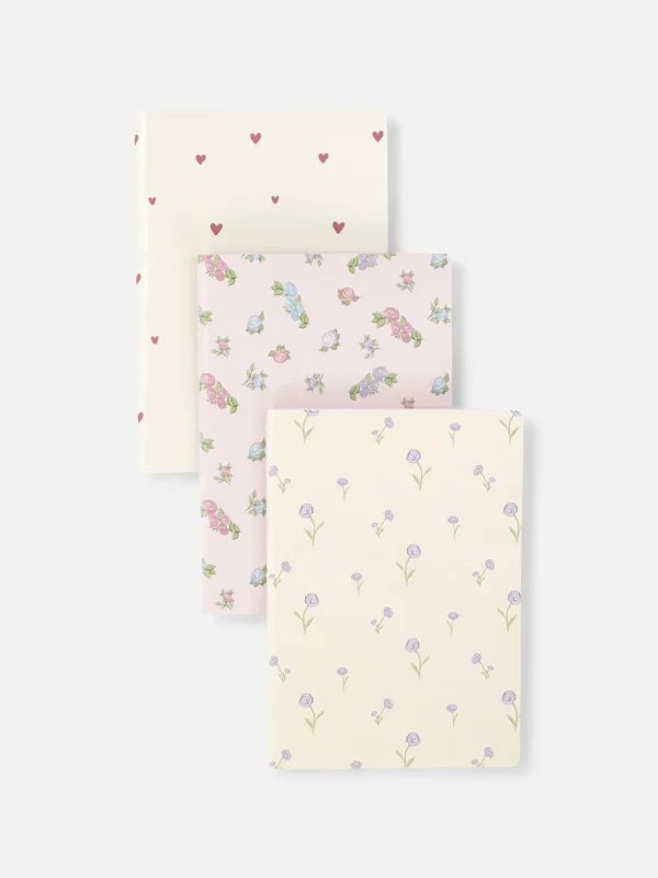 Lot De 3 Carnets A5 à Motif Floral