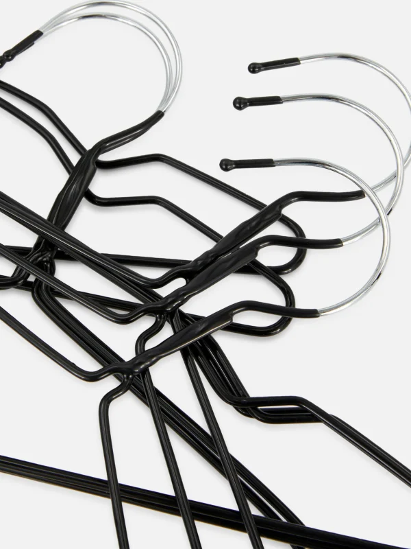 Lot De 10 Cintres En Métal Enduit