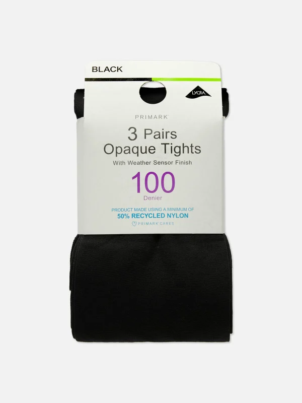 Lot De 3 Collants Opaques 100 Deniers
