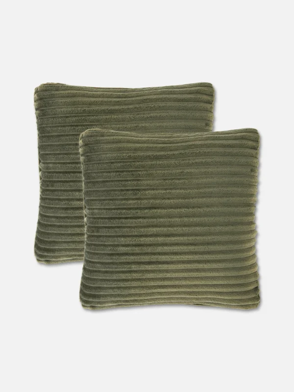 Lot De 2 Coussins Côtelés