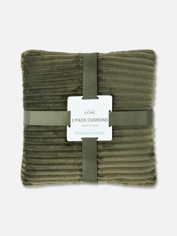 Lot De 2 Coussins Côtelés