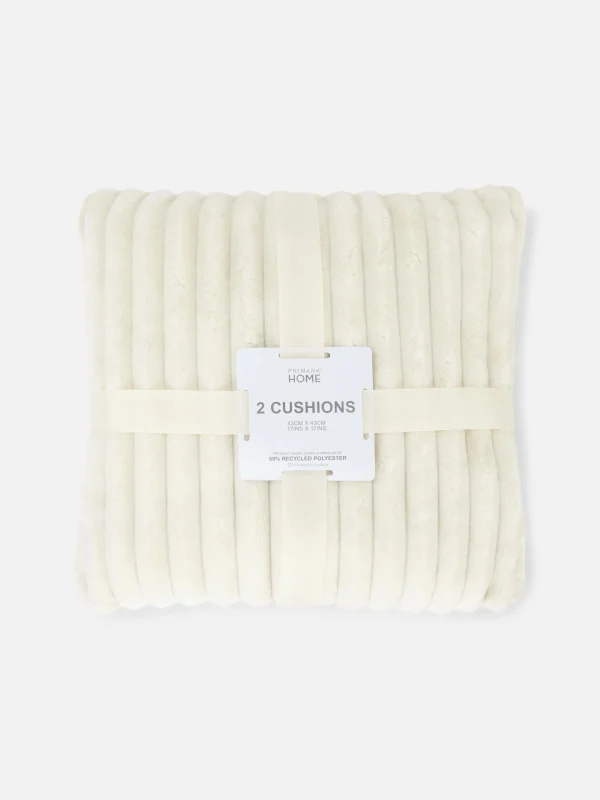 Lot De 2 Coussins Côtelés Confortables