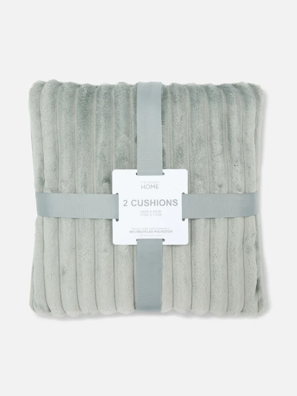 Lot De 2 Coussins Côtelés Confortables