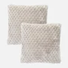 Lot De 2 Coussins Texturés Effet Nid D’abeille