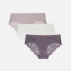 Lot De 3 Culottes Brésiliennes Invisibles à Dos En Dentelle
