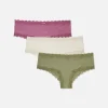 Lot De 3 Culottes En Microfibre Et En Dentelle
