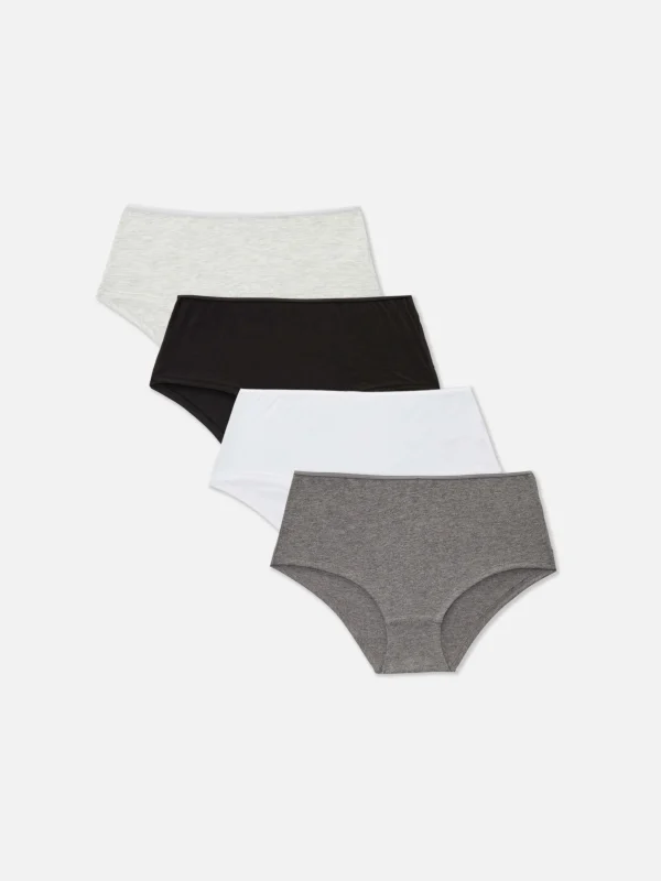 Lot De 4 Culottes Hautes Ton Sur Ton