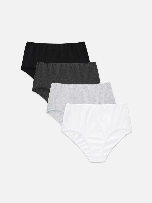 Lot De 4 Culottes Hautes Ton Sur Ton