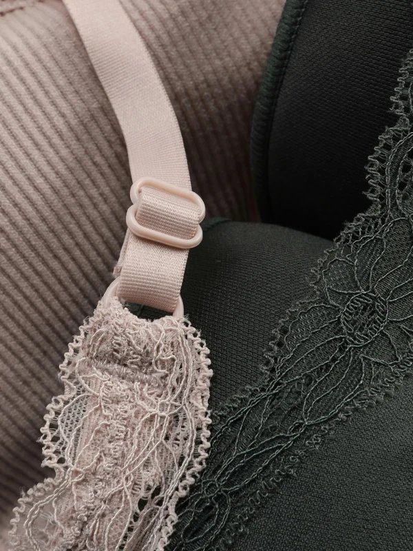 Lot De 2 Débardeurs Courts à Finitions En Dentelle