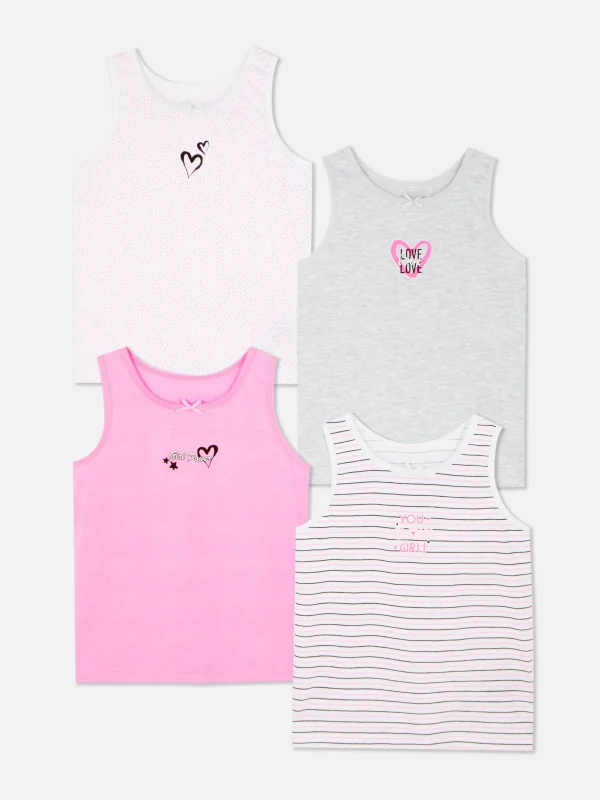 Lot De 4 Débardeurs Graphiques