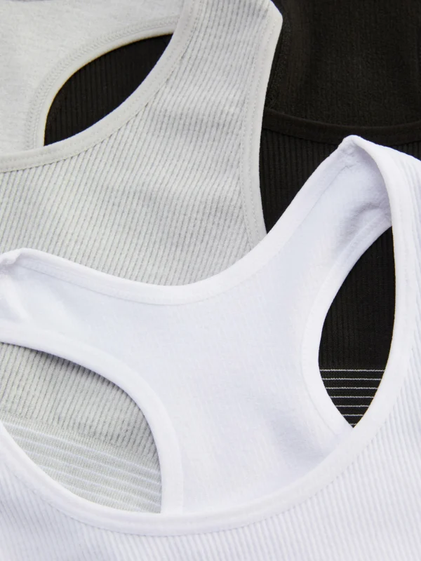 Lot De 3 Hauts Courts Sans Coutures à Dos Nageur