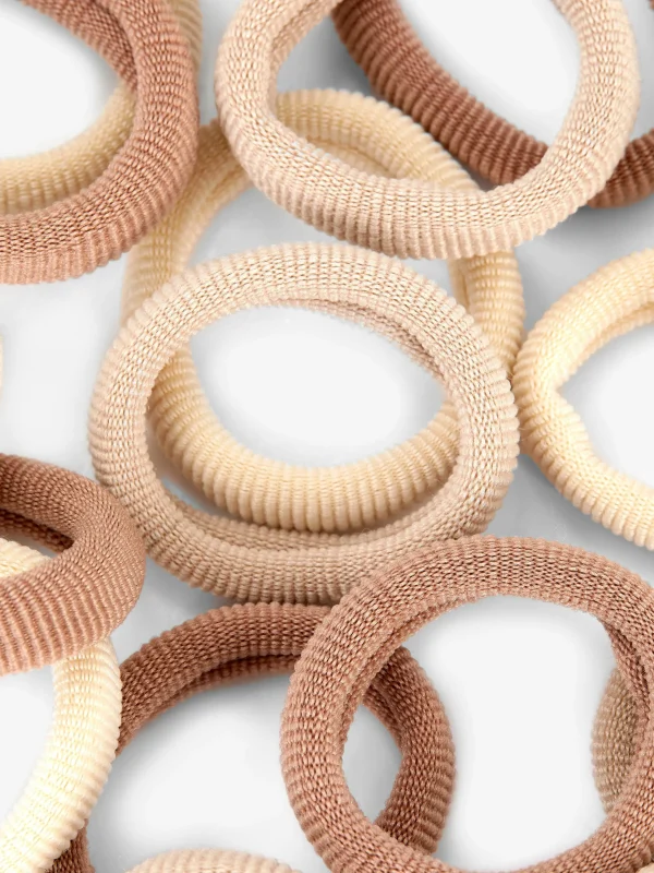 Lot De 20 élastiques Pour Cheveux En Tissu Côtelé