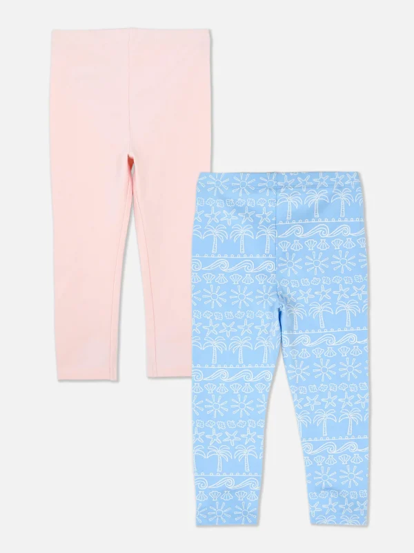 Lot De 2 Leggings à Motifs Variés