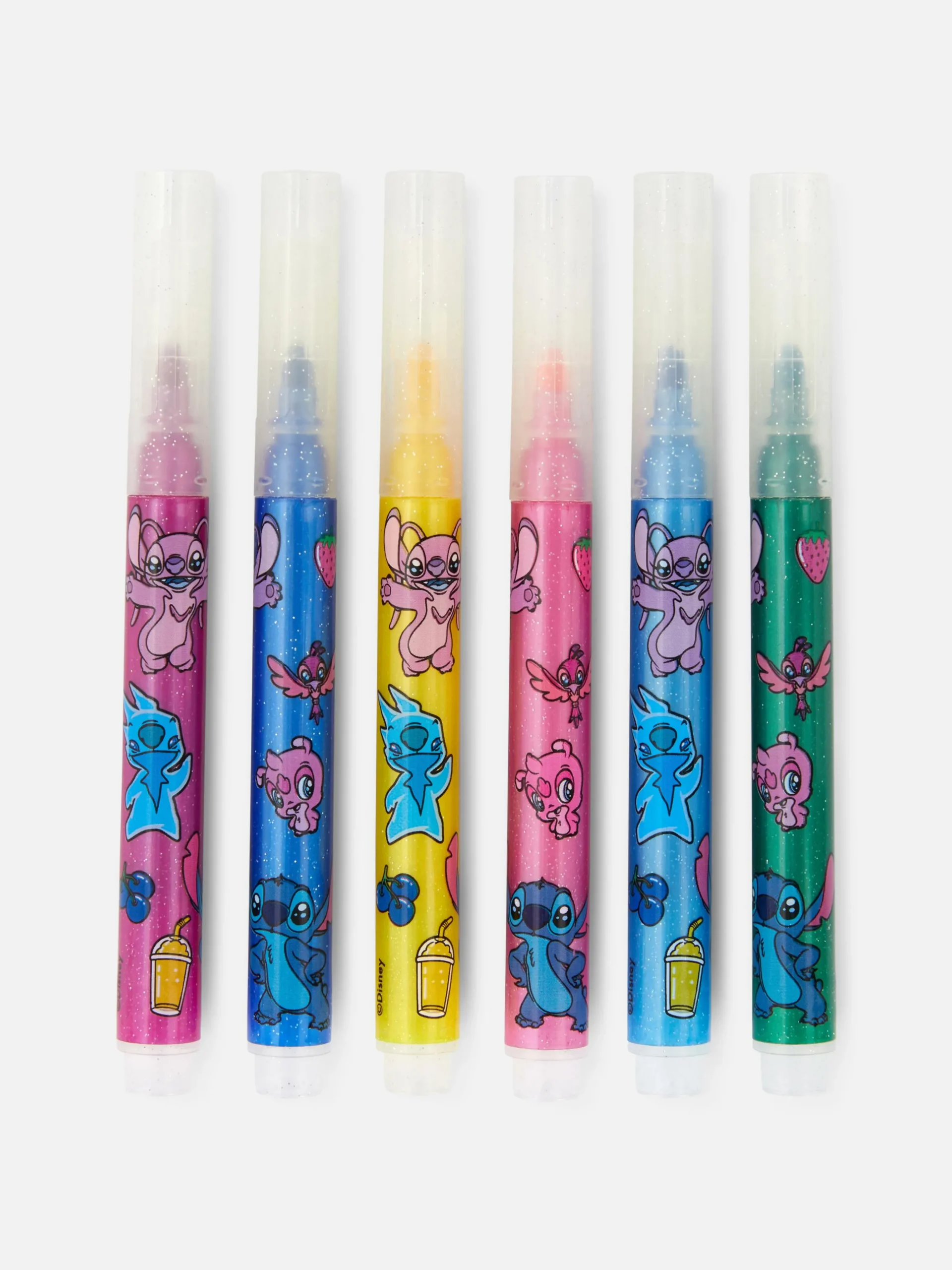 lot_de__marqueurs__paille_0.webp Lot De 6 Marqueurs à Paillettes Disney Lilo & Stitch