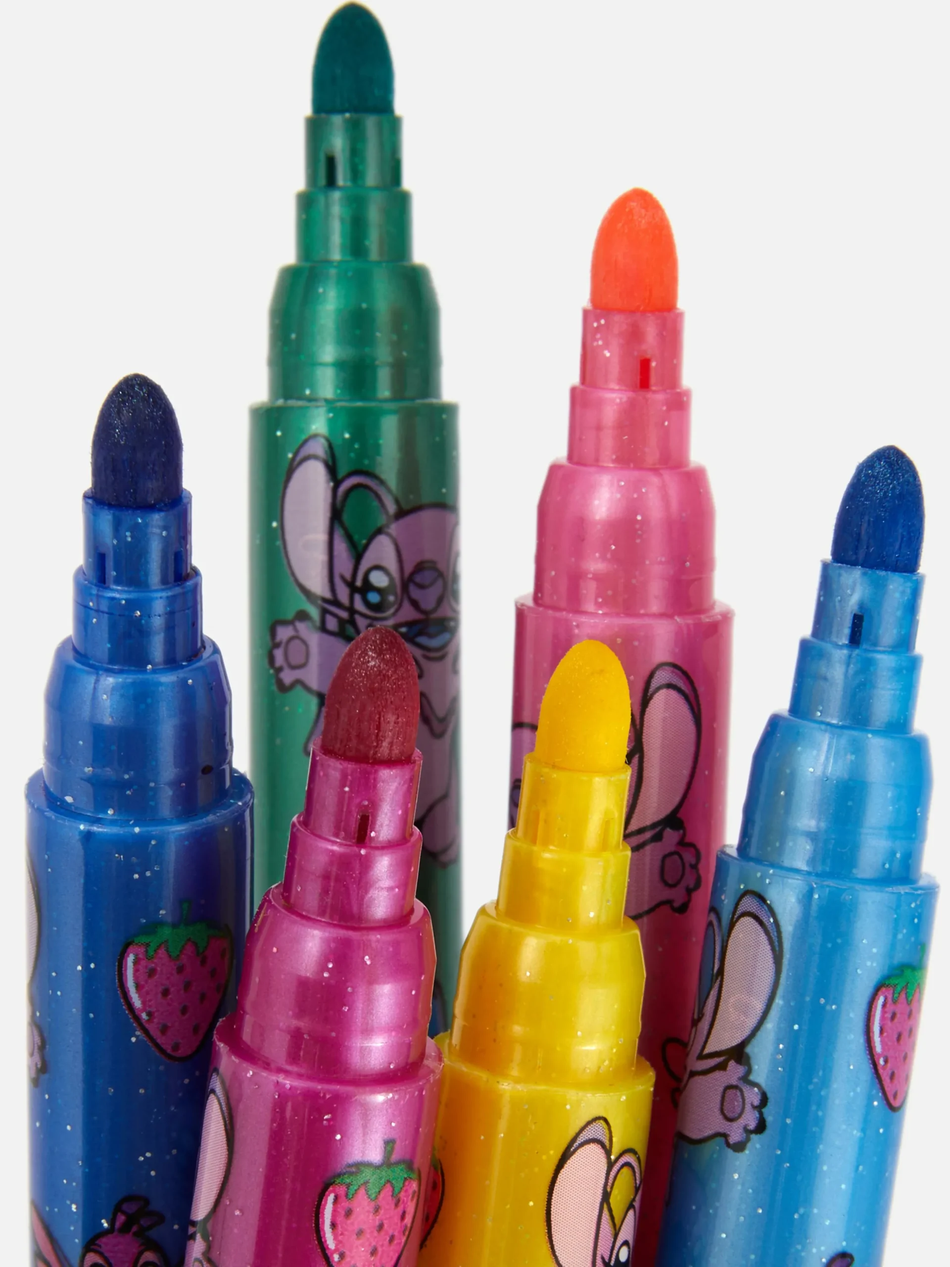 lot_de__marqueurs__paille_1.webp Lot De 6 Marqueurs à Paillettes Disney Lilo & Stitch