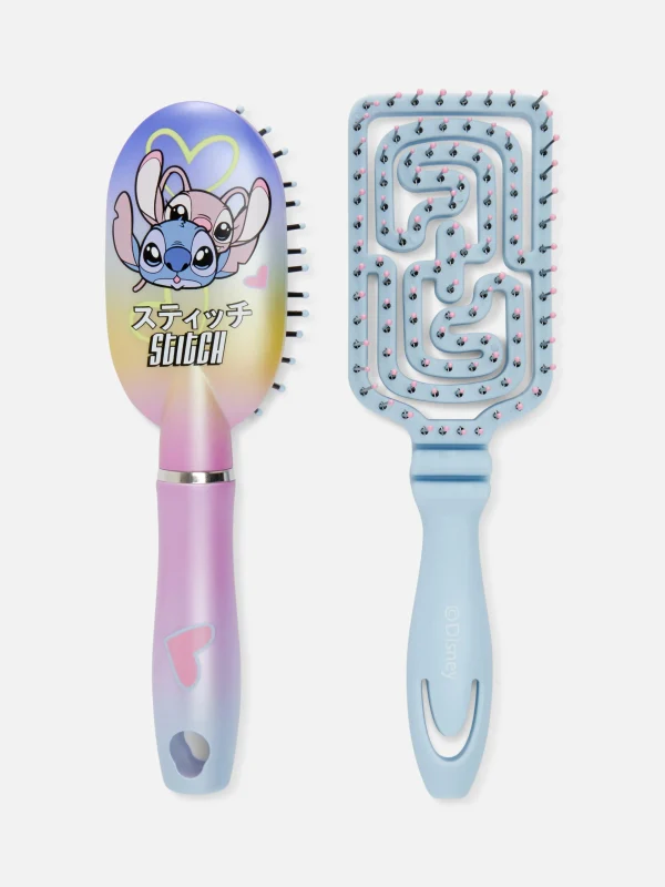 Lot De 2 Mini Brosses à Cheveux Disney Lilo & Stitch PS...