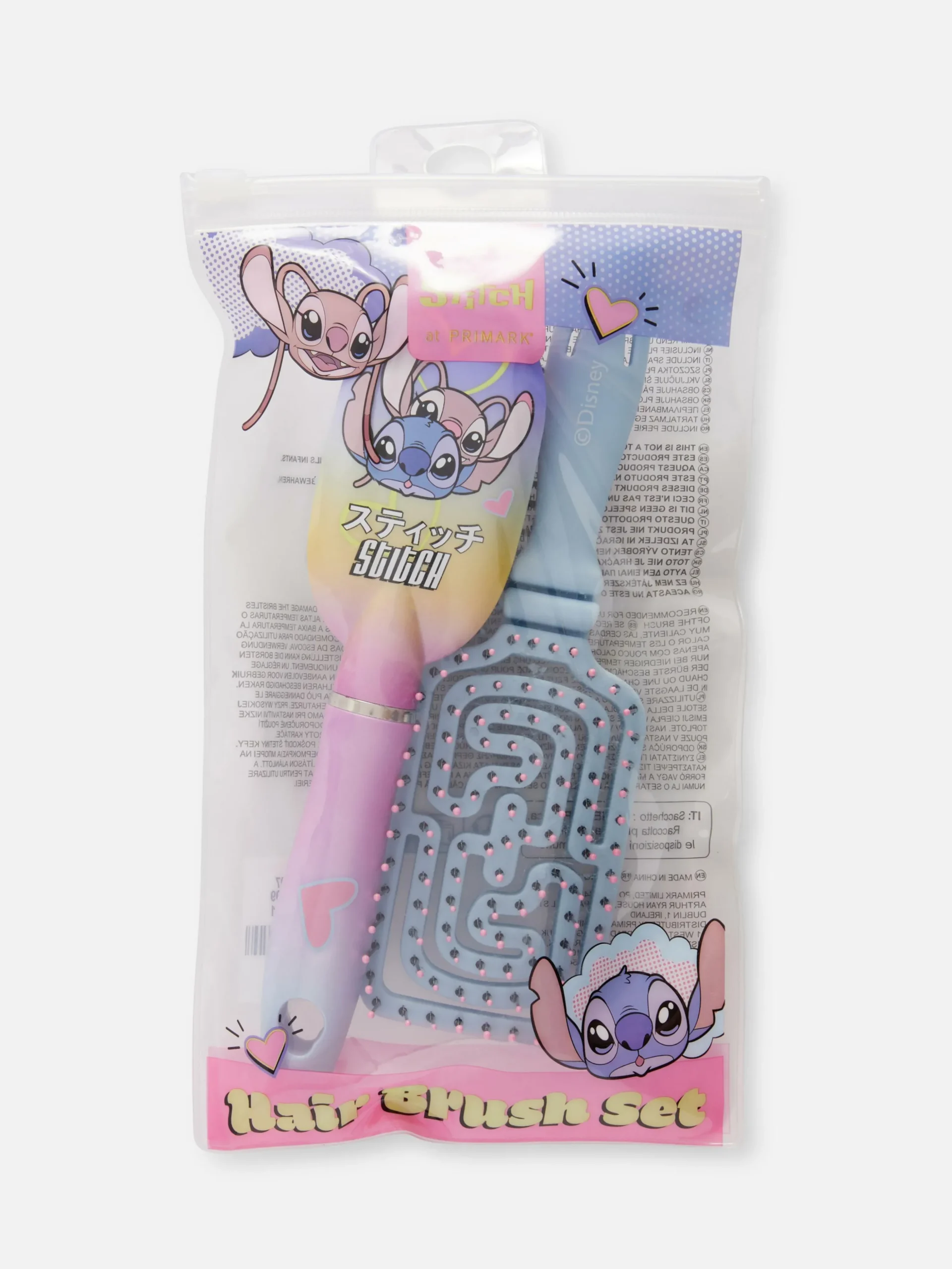 lot_de__mini_brosses__che_2.webp Lot De 2 Mini Brosses à Cheveux Disney Lilo & Stitch PS...