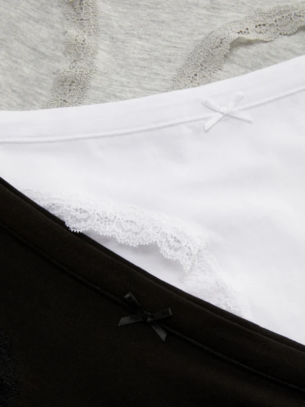 Lot De 3 Mini Culottes Avec Finitions En Dentelle