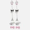 Lot De 6 Paires De Boucles D'oreilles Hello Kitty