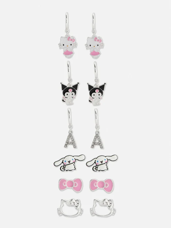 Lot De 6 Paires De Boucles D'oreilles Hello Kitty